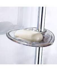 Oval design is for 25mm rail diameter. Shower Slider Rail Soap Dish Holder Clear Willesden Bathrooms