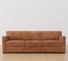 ashby square arm leather sofa pottery