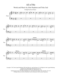 Download All Of Me Piano Sheet Music By John Legend Sheet Music Plus