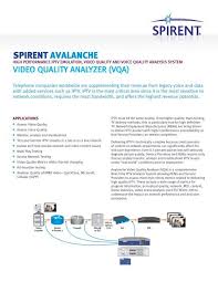 Maybe you would like to learn more about one of these? Spirent Testcenter Detailed Real Time Iptv Video Quality Analysis