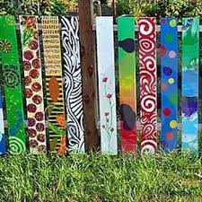Colorful Painting Ideas For Fences