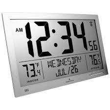 Calendar Rectangular Wall Clock Grey