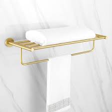 24 Wall Mounted Brass Bathroom Shelf
