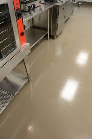 How do you clean epoxy flooring? Urethane Cement Epoxy On Commercial Restaurant Easy To Clean Kitchen Floor Westcoat Com Kitchen Organization Diy Restaurant Kitchen Kitchen Flooring
