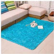 generic fluffy carpet turquoise blue 5