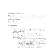 Proposal Format Project Writing A Business Example Simple