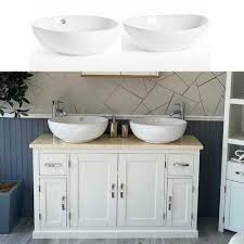 Cream Marble Top Ceramic Basin Set