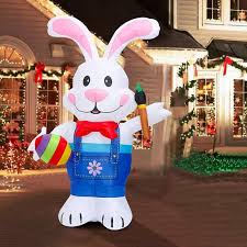 6ft Easter Lighted Inflatable Bunny