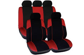 Arizona Black Red Full Seat Cover Set