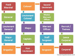 Nigerian Military Hierarchy Hierarchical Structures Charts