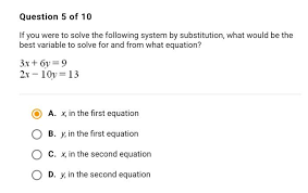 Question 5 Of 10 If You Were To Solve