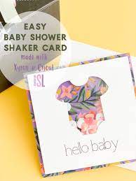 handmade baby shower card using your