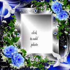 blue flower frame alma50 picture frames