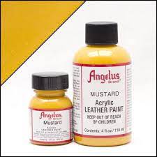 Angelus Leather Paint Mustard Over