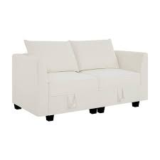 homestock modern loveseat sofa linen
