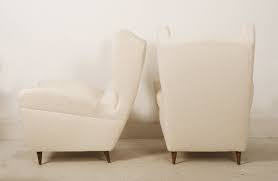 lounge chairs with wingback in cream