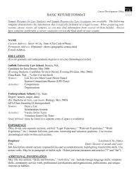 Resume Chronological Resume Format