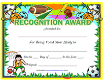Free Printable Most Likely To Blank Awards Certificates
