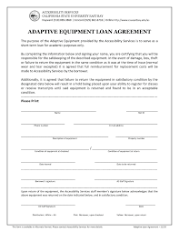 Template Personal Loan Agreement Template Microsoft Word One Page