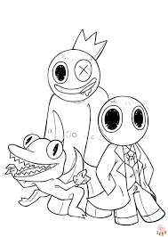 rainbow friends coloring pages free