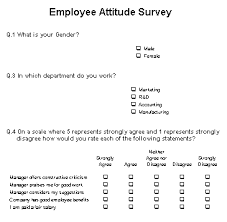 Examples Of Employee Surveys Employee Attitude Survey Example Survey