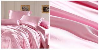 luxury pink mulberry silk satin bedding