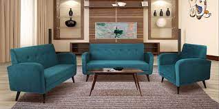 rome velvet sofa set in green colour