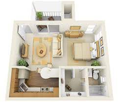 Studio 3d Floor Plan Apartment