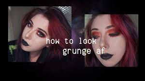 grunge red eyeshadow makeup tutorial