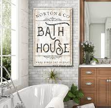 Personalized Custom Bath House Sign