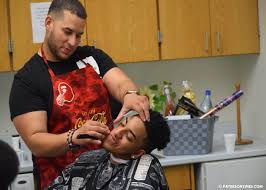 paic city barber gives prom bound
