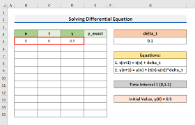 To Solve Diffeial Equation In Excel