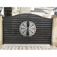 hinged black ms main gate for