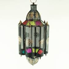 Hanging Moroccan Lantern Multicolored