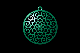 mandala and arabic style pendant design