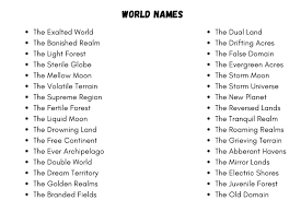 good minecraft world name ideas