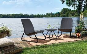 Rio Rattan Graphite 3 Piece Patio Set