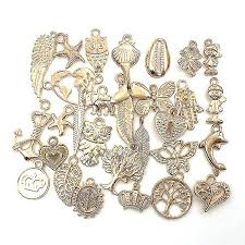 mixed antique gold charms pendants