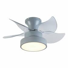 Flush Mount Ceiling Fan W Led Light