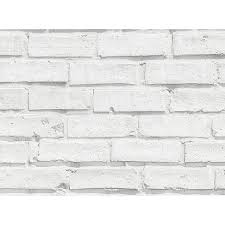 Peel and stick tile panels with a high shine finish ; Home Decor Line White Bricks Peel And Stick Backsplash Wall Decal Cr 67319 The Home Depot