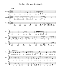 Bæ bæ, lille lam (trestemt) Sheet music for Piano (Women's Choir) |  Musescore.com