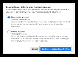 delete your facebook account