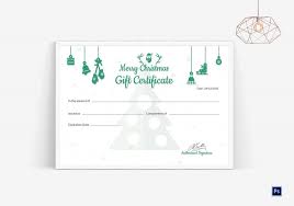 Christmas Gift Certificate Template Voucher Word 2003 Free