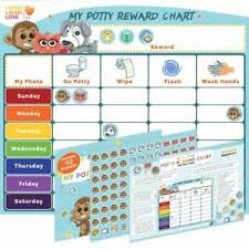 Details About Potty Training Chart Potty Reward Chart For Toddlers Motivates