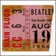 B31156 The Beatles 1966 Memphis Ticket Stub Usa