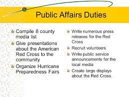 The American Red Cross Public Affairs Department By Kate