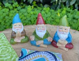 Miniature Yoga Gnomes 3 Piece Set Yoga