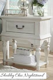 Nightstands can reinforce your style of choice, such as glamorous, earthy or modern. Pretty Shabby Chic Nightstand To Give Your Bedroom A Cottage Feel Made From Wood And Painted With A Vintage White Shabby Chic Mobili Shabby Chic Arredamento