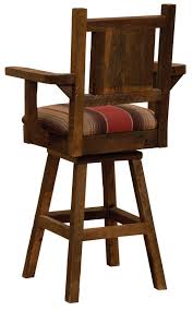 Swivel bar stools with arms and back. Barnwood Swivel Upholstered Bar Stool With Back And Arms 30 Seat He
