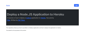 node js app to heroku okta developer